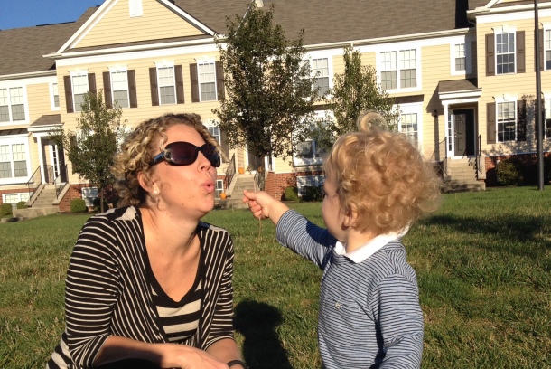My two blonde-headed loves: Hudson and his amazing Aunt Stephie
